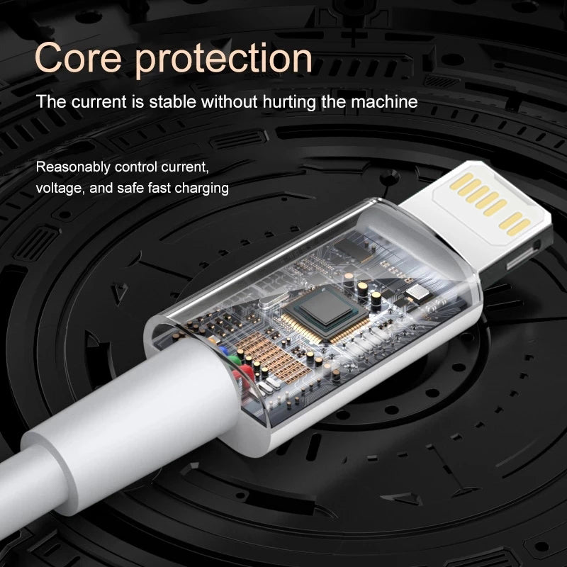 NEXOS iPhone cable, Lightning Fast Charging | 6 Months Warranty | 1 M, 2M, 3M.