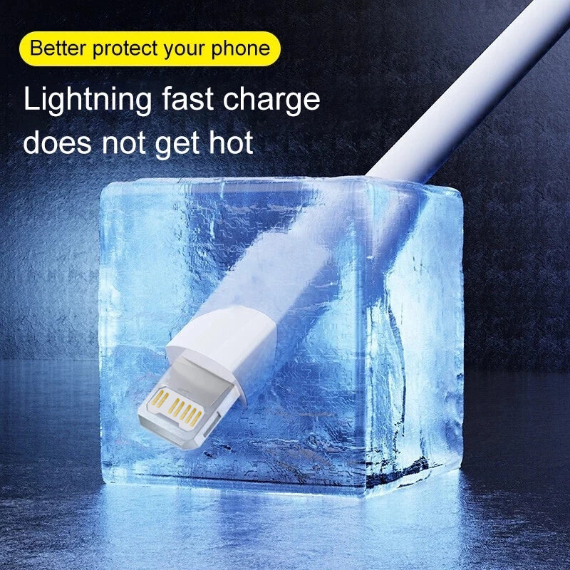 NEXOS iPhone cable, Lightning Fast Charging | 6 Months Warranty | 1 M, 2M, 3M.