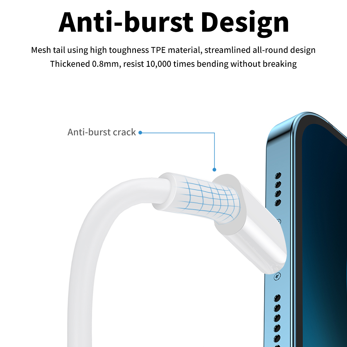 NEXOS iPhone cable, Lightning Fast Charging | 6 Months Warranty | 1 M, 2M, 3M.