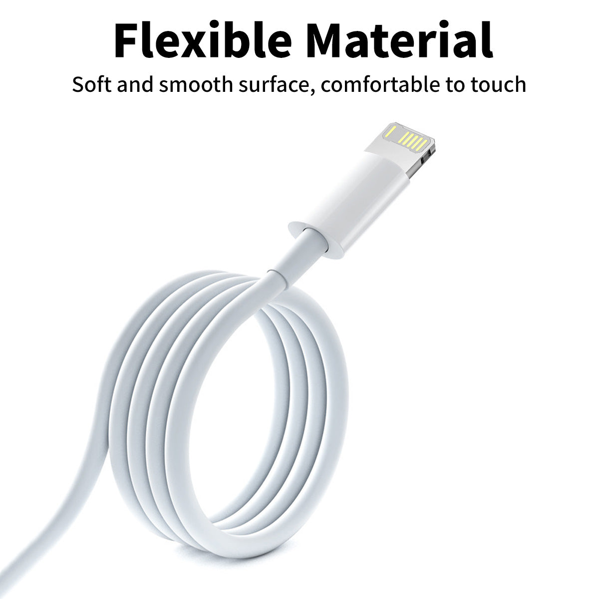NEXOS iPhone cable, Lightning Fast Charging | 6 Months Warranty | 1 M, 2M, 3M.